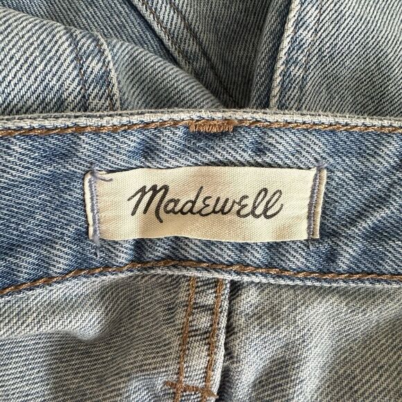 Madewell Relaxed High Waisted Denim Shorts Distressed 3 Inch Size 27 - Picture 6 of 8